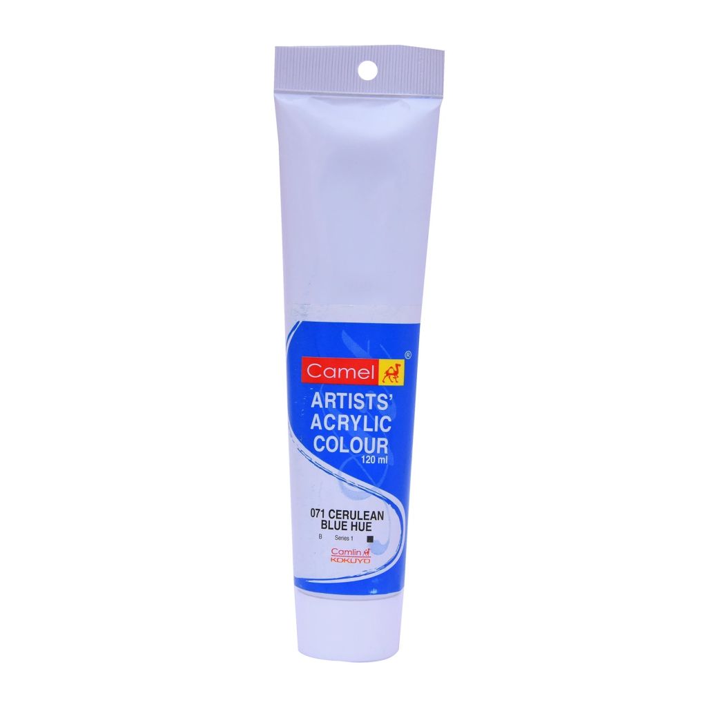 Camel Artists' Acrylic Colour - Cerulean Blue Hue (071) - Tube of 120 ML