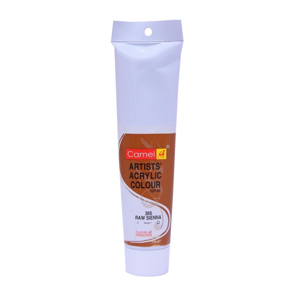 Camel Artists' Acrylic Colour - Raw Sienna (366) - Tube of 120 ML