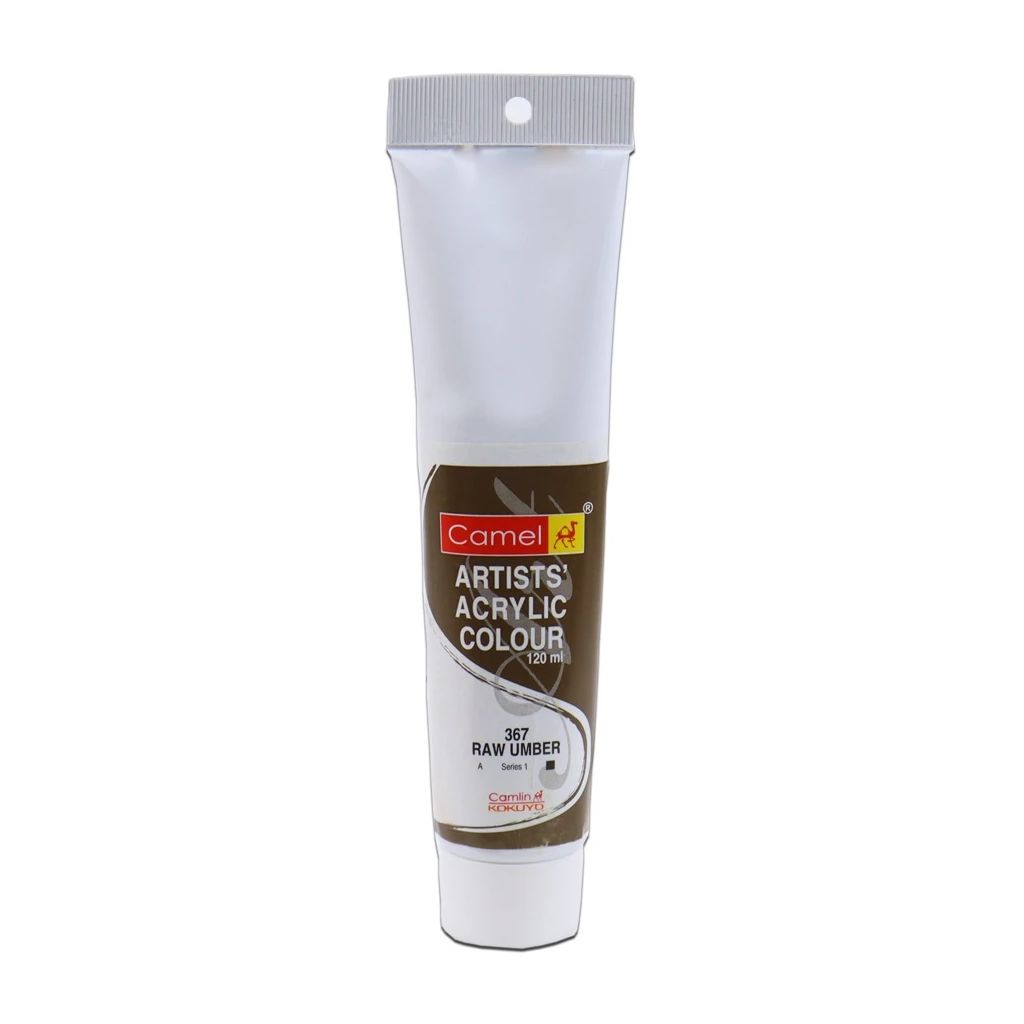 Camel Artists' Acrylic Colour - Raw Umber (367) - Tube of 120 ML