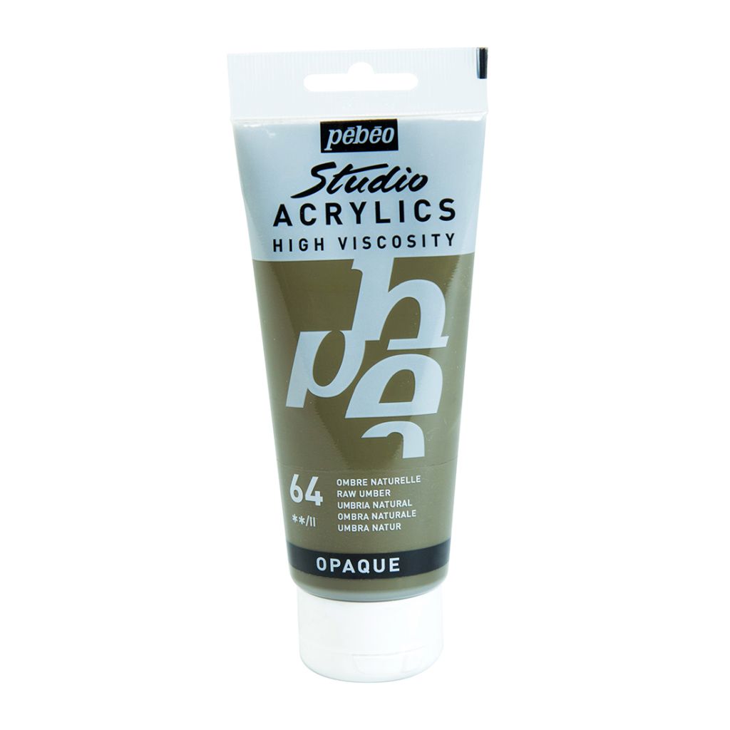 Pebeo High Viscosity Studio Acrylics - Raw Umber (64) - Tube of 100 ML