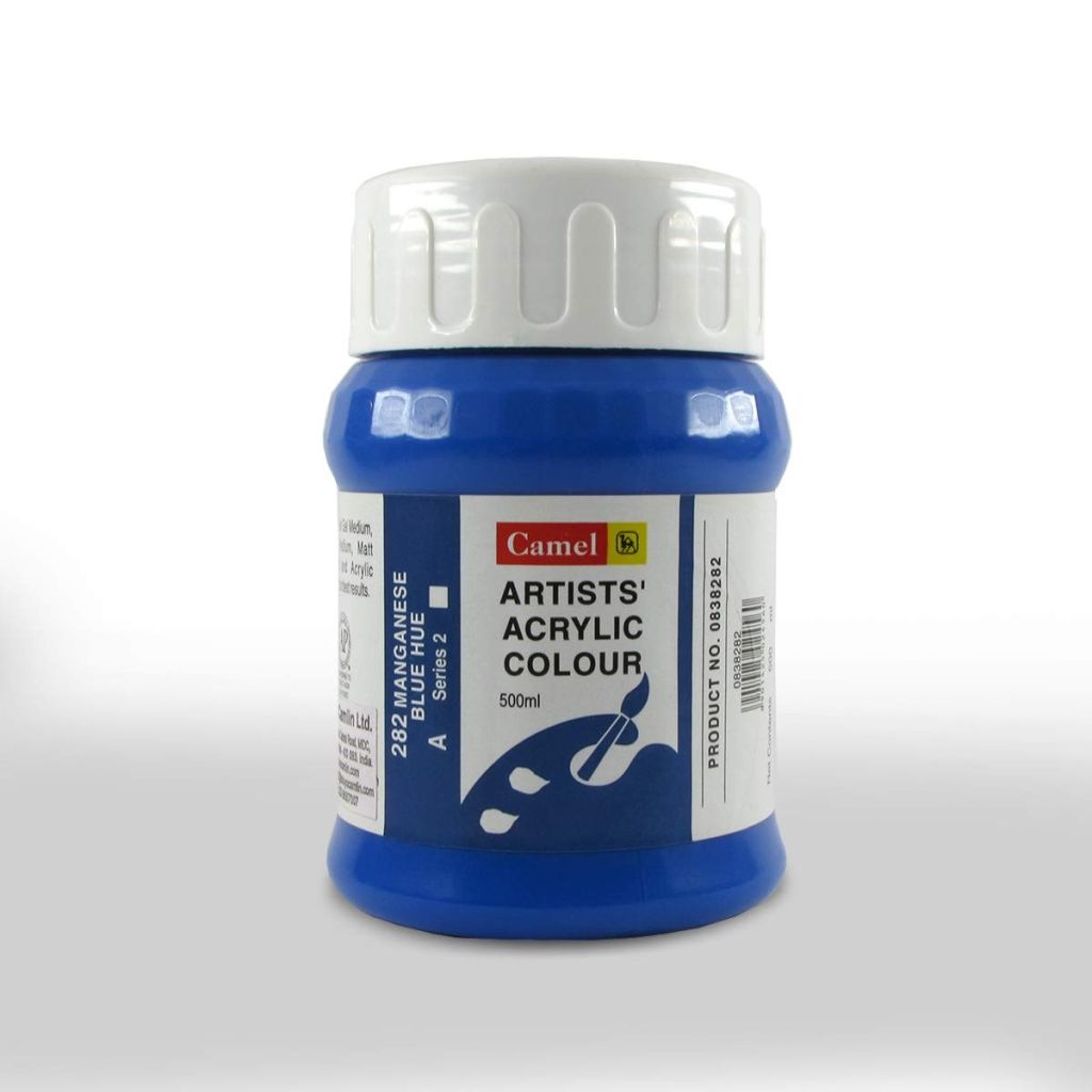 Camel Artists' Acrylic Colour - Manganese Blue Hue (282) - Jar of 500 ML