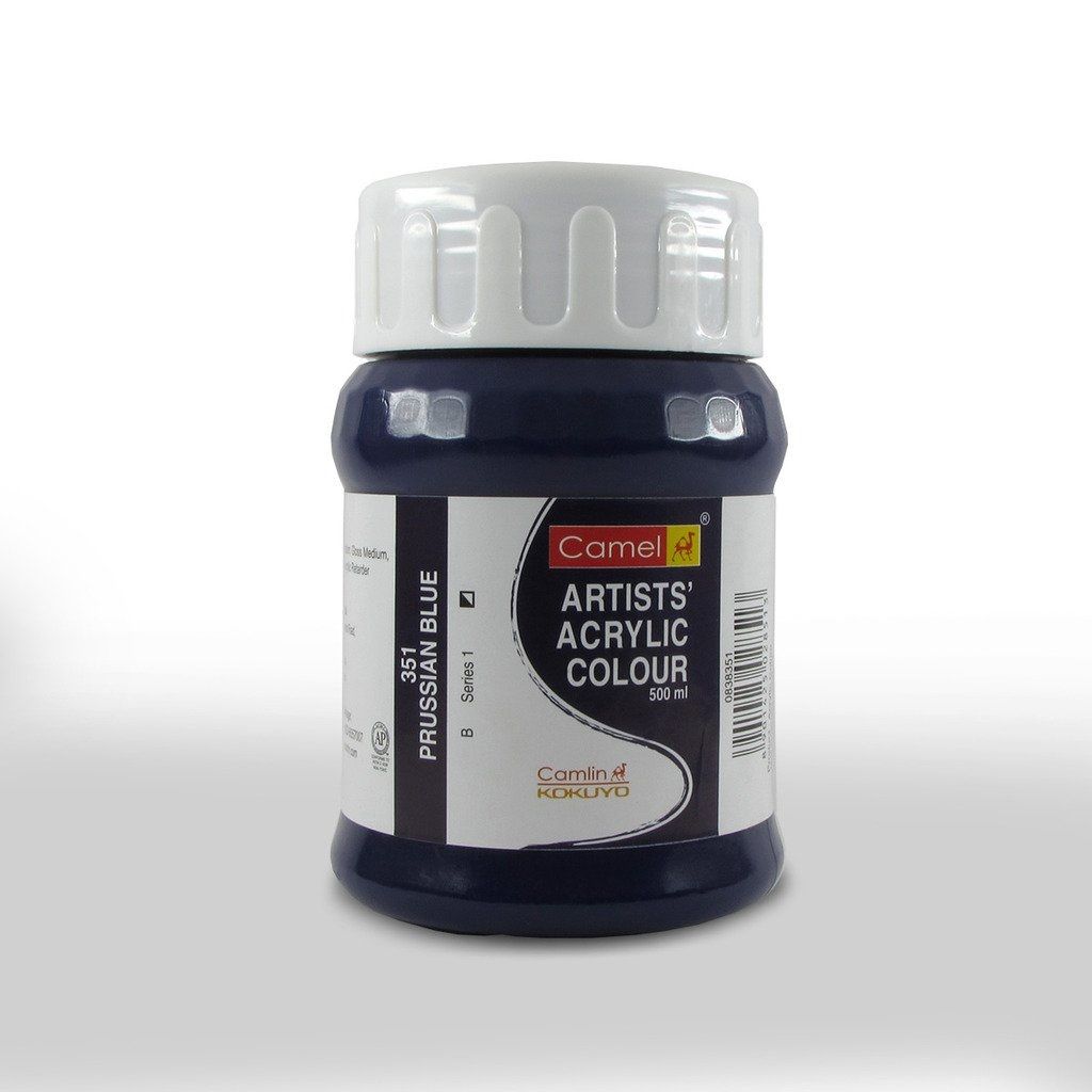 Camel Artists' Acrylic Colour - Prussian Blue (351) - Jar of 500 ML