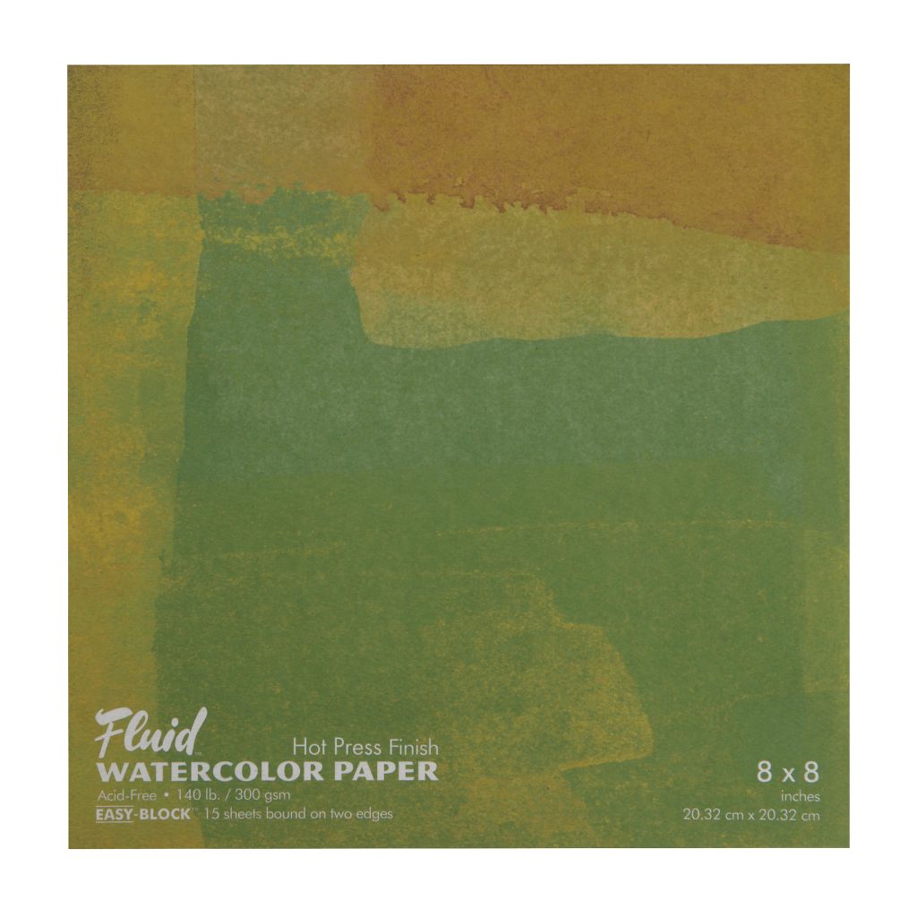 Speedball Fluid Watercolour Paper - Hot Press 300 GSM - 20.32 cm x 20.32 cm or 8