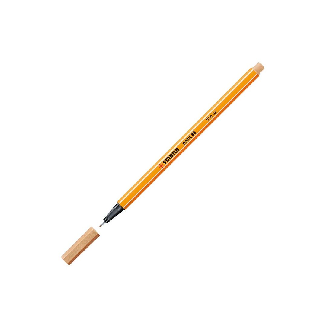 STABILO Point 88 - Fineliner - Metal Enclosed Tip Pen - 0.4 MM - Light Ochre (88)