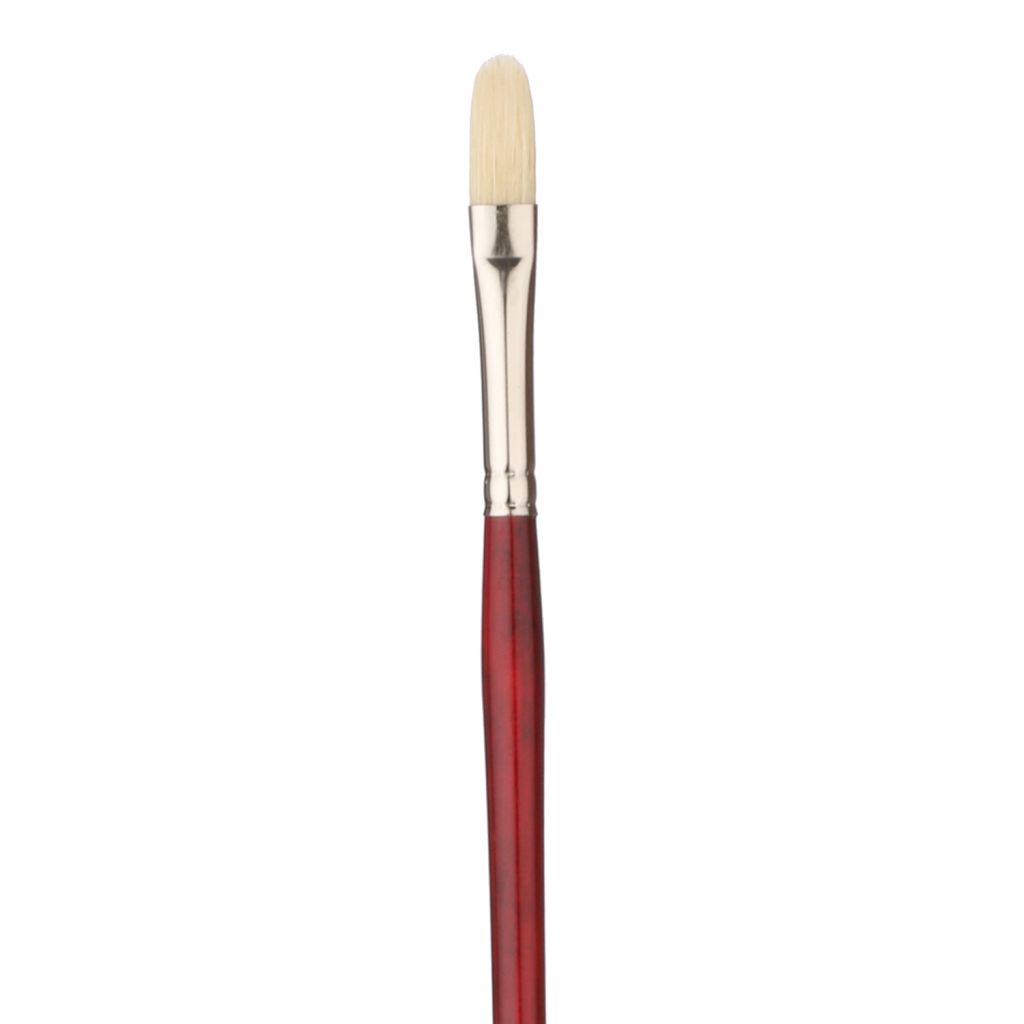 Art Essentials SUPREMO White Hog Bristle Brush - Series 140KF - Filbert - Long Handle - Size: 4