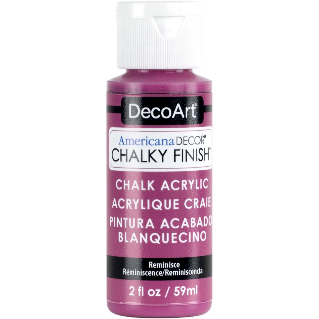 DecoArt Americana Décor - Chalky Finish - Ultra Matte Paint - 59 ML (2 Oz) Bottle - Reminisce (30)