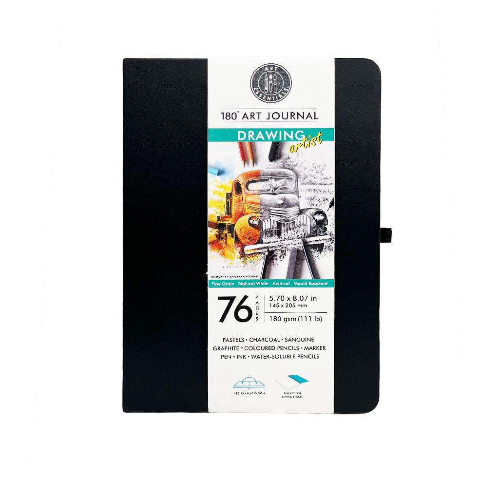 Art Essentials 180 Degree Art Journal 14.5 cm x 20.5 cm (A5) - 76 Pages ...