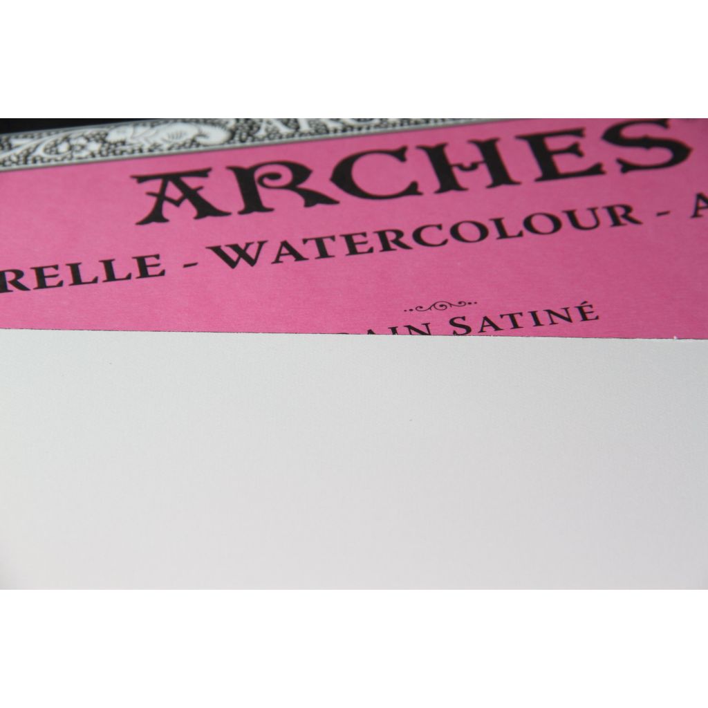 Bloc Encollé Arches Aquarelle 14,8 X 21 Cm - 12 Feuilles 300g 100% Coton Satin Blanc Naturel