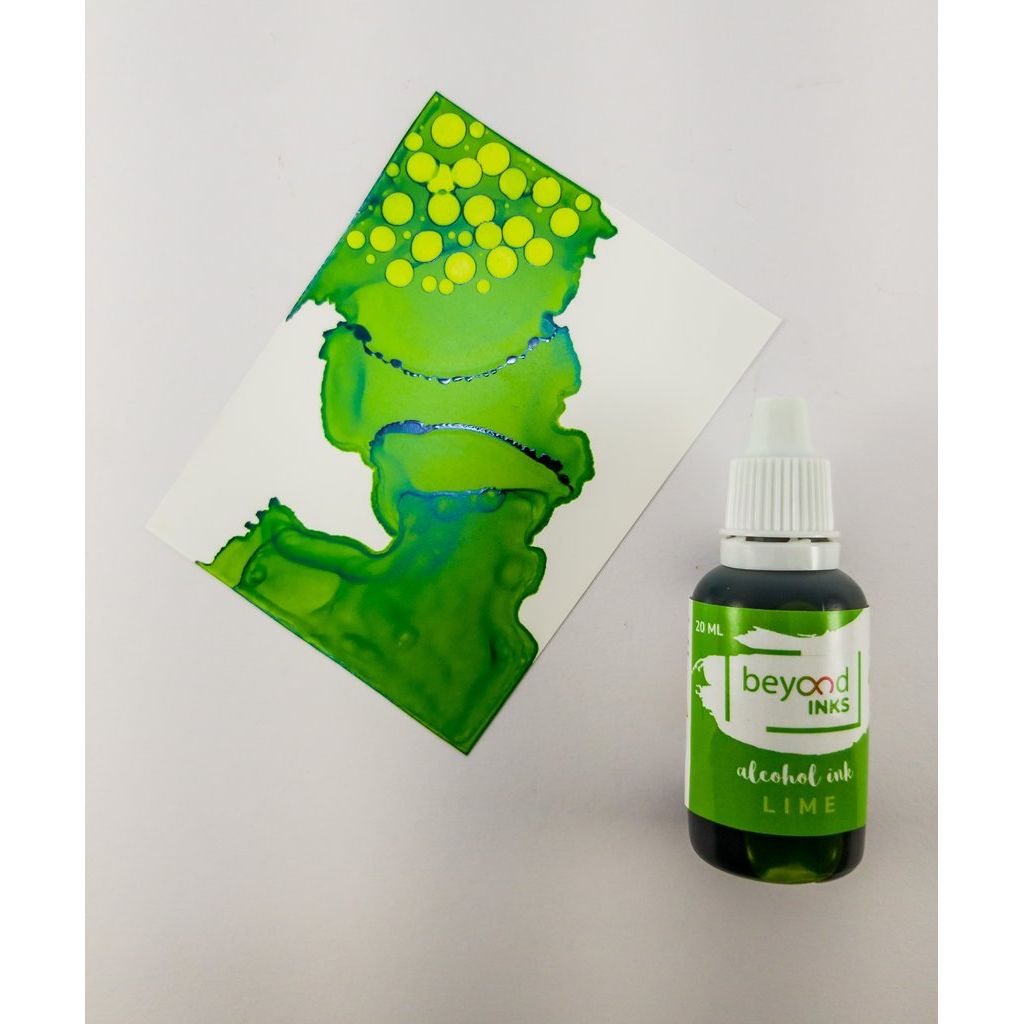 Beyond Inks - Alcohol Ink Pack # 1 - Bottle of 20 ML - Lime, Tangerine & Blood