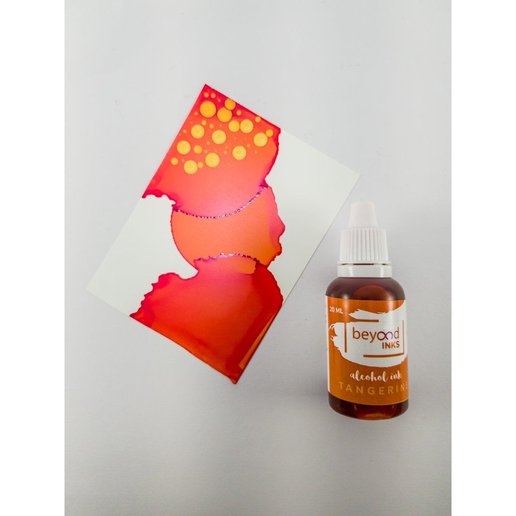 Beyond Inks - Alcohol Ink Pack # 1 - Bottle of 20 ML - Lime, Tangerine & Blood