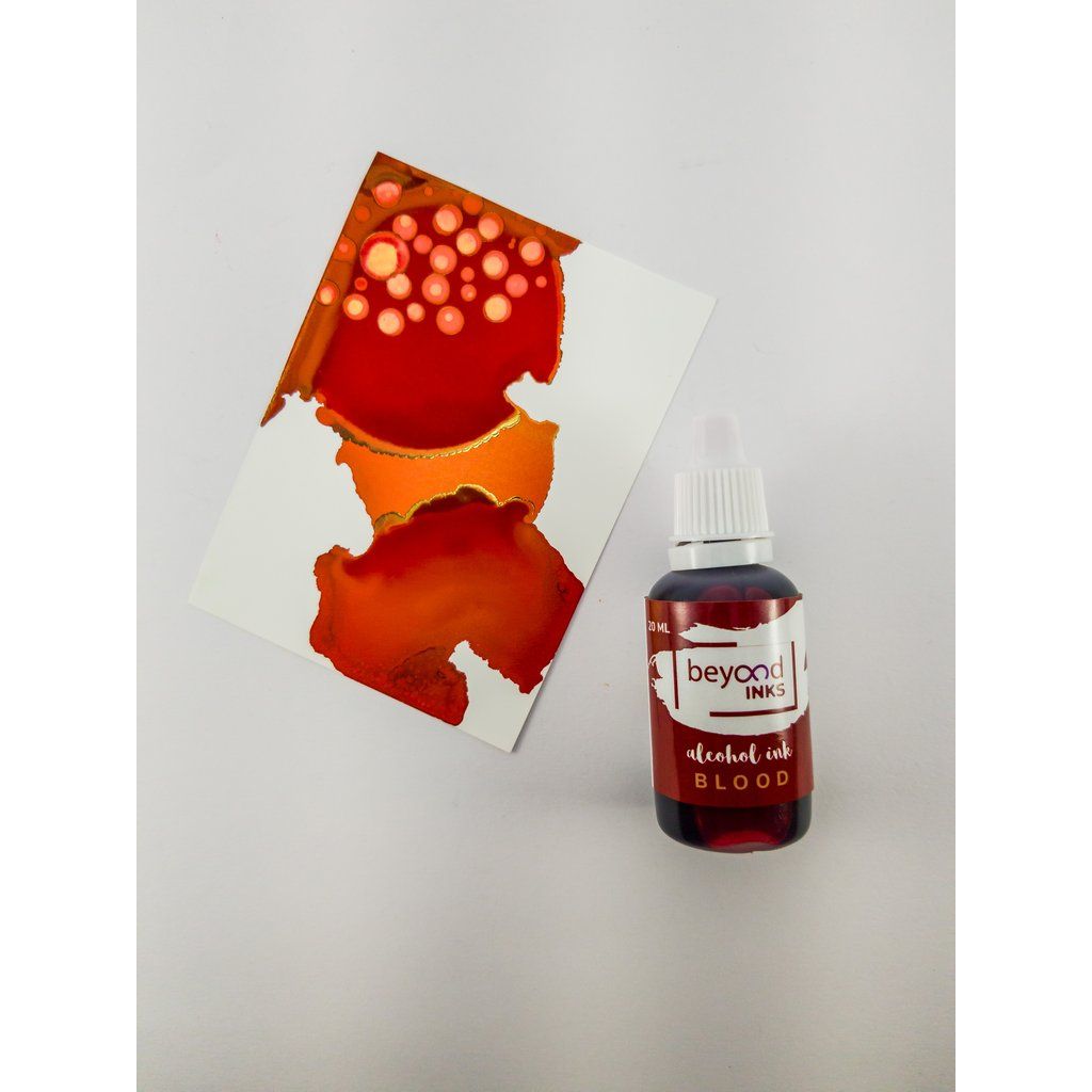 Beyond Inks - Alcohol Ink Pack # 1 - Bottle of 20 ML - Lime, Tangerine & Blood