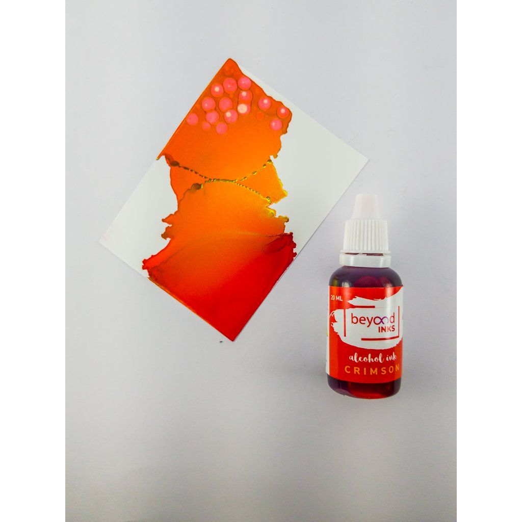 Beyond Inks - Alcohol Ink Pack # 3 - Bottle of 20 ML - Crimson, Shadow & Indigo