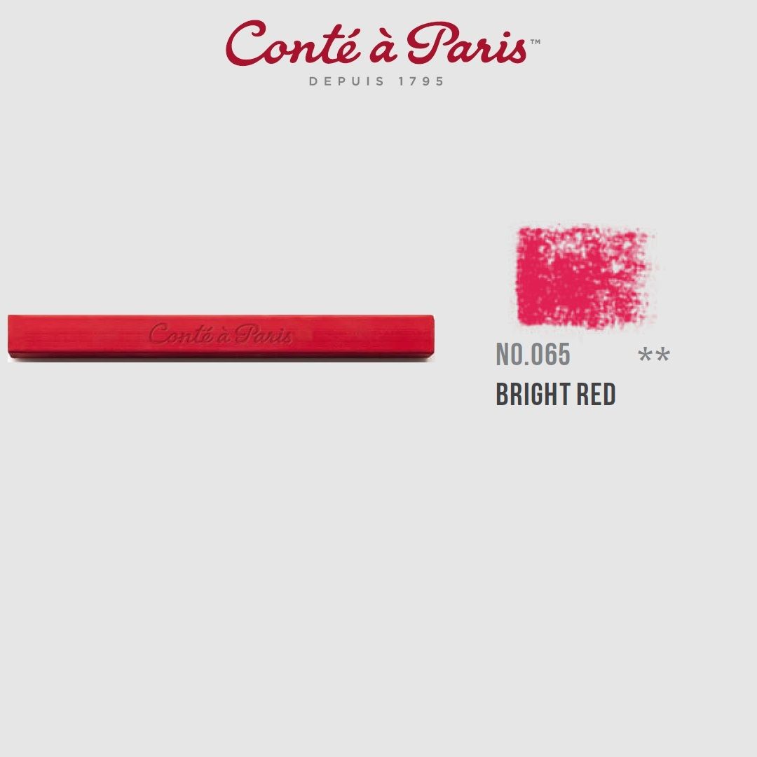 Conte a' Paris Colour Carres Crayons - Bright Red (065)