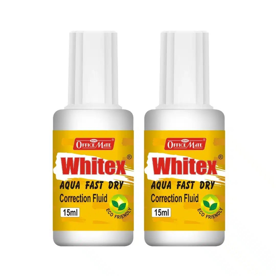 Soni Officemate Whitex Correction Fluid 15 ml - Pack of 2