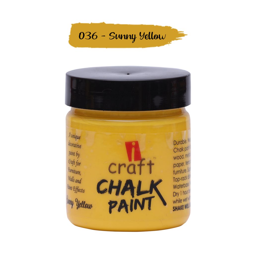 iCraft Chalk Paint Sunny Yellow - Jar of 100 ML