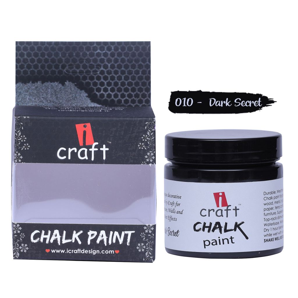 iCraft Chalk Paint Dark Secret - Jar of 250 ML