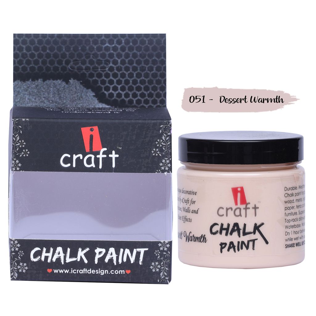 iCraft Chalk Paint Dessert Warmth - Jar of 250 ML