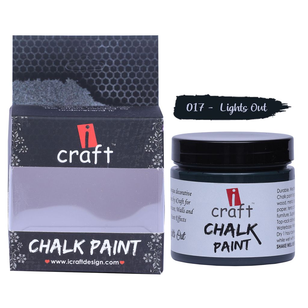 iCraft Chalk Paint Light Out - Jar of 250 ML