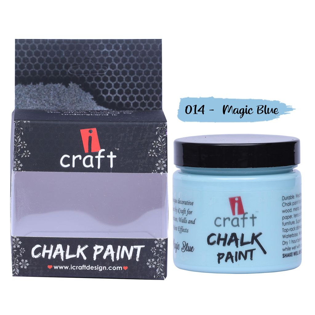 iCraft Chalk Paint Magic Blue - Jar of 250 ML