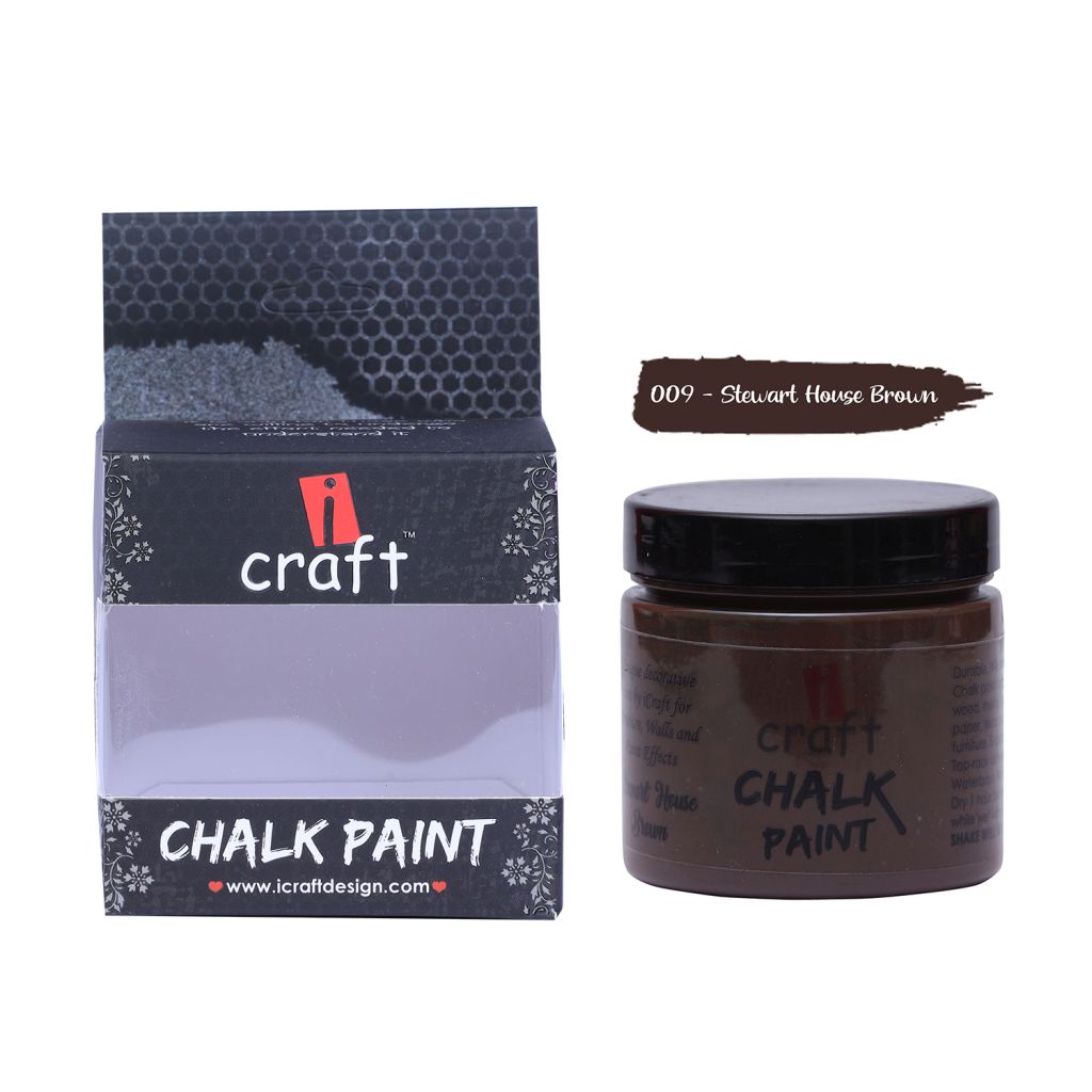 iCraft Chalk Paint Stewart House Brown - Jar of 250 ML