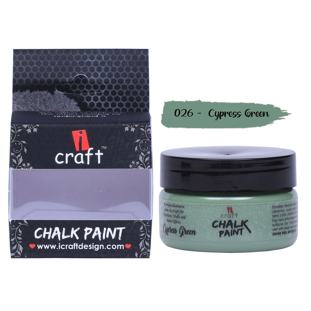 iCraft Chalk Paint Cypress Green - Jar of 50 ML