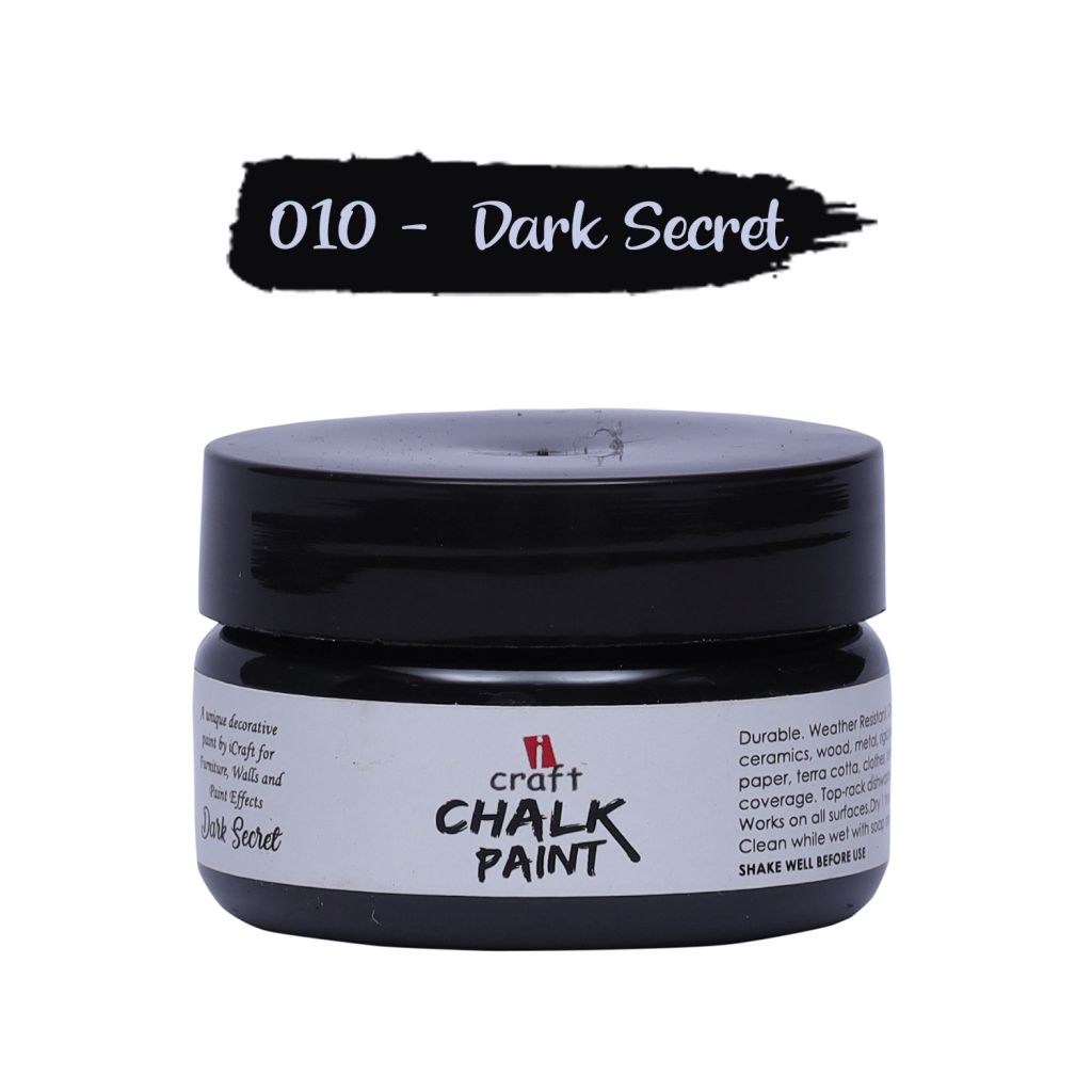 iCraft Chalk Paint Dark Secret - Jar of 50 ML