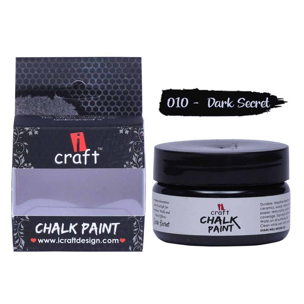 iCraft Chalk Paint Dark Secret - Jar of 50 ML