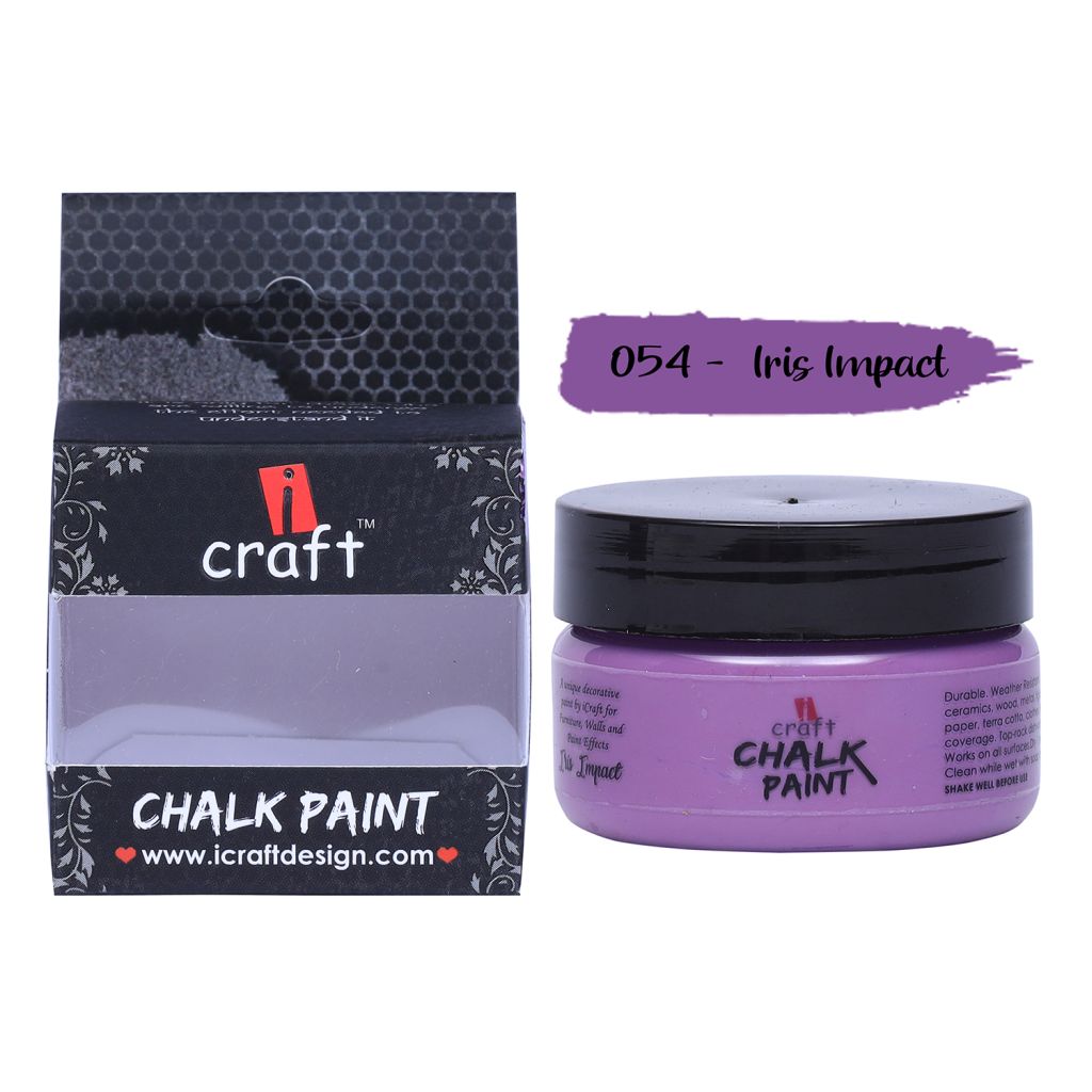 iCraft Chalk Paint Iris Impact - Jar of 50 ML