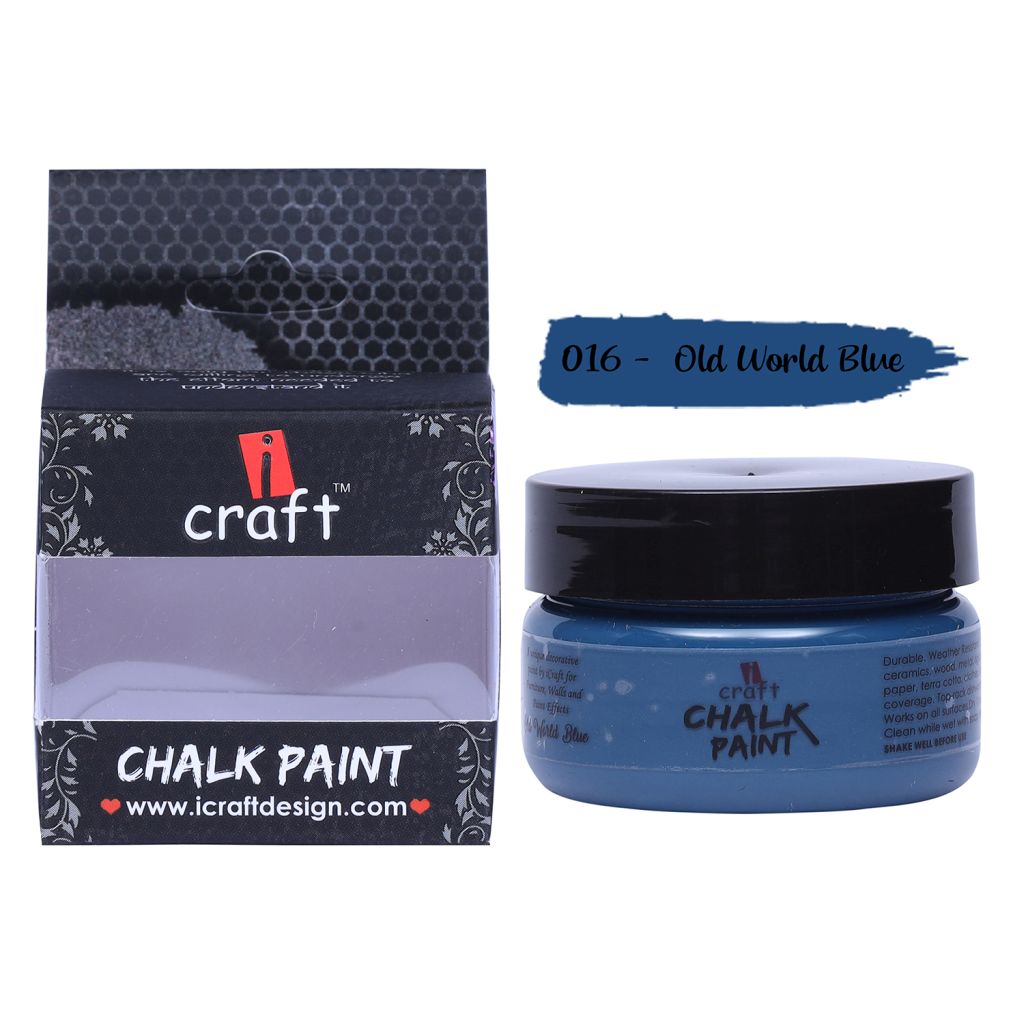 iCraft Chalk Paint Old World Blue - Jar of 50 ML