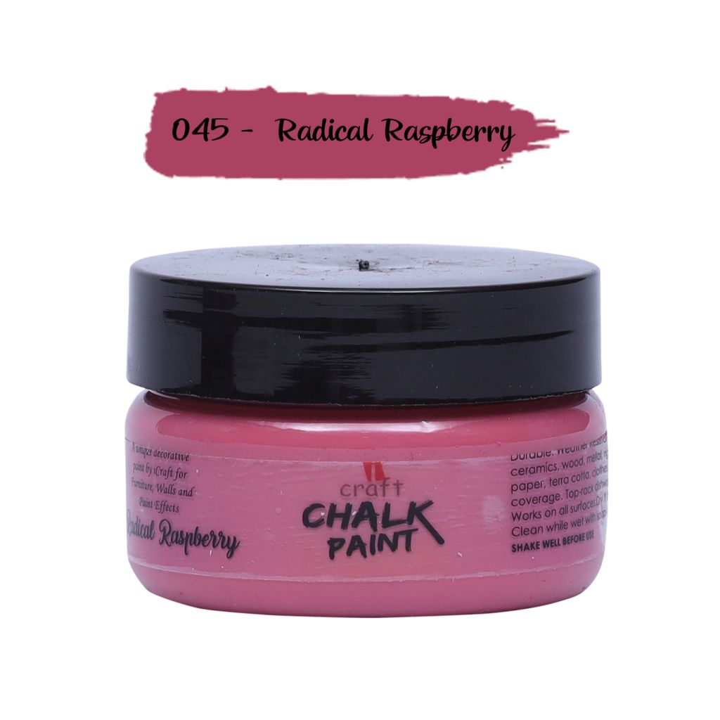 iCraft Chalk Paint Radical Raspberry - Jar of 50 ML