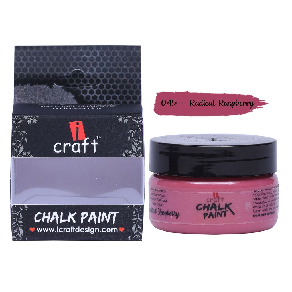 iCraft Chalk Paint Radical Raspberry - Jar of 50 ML