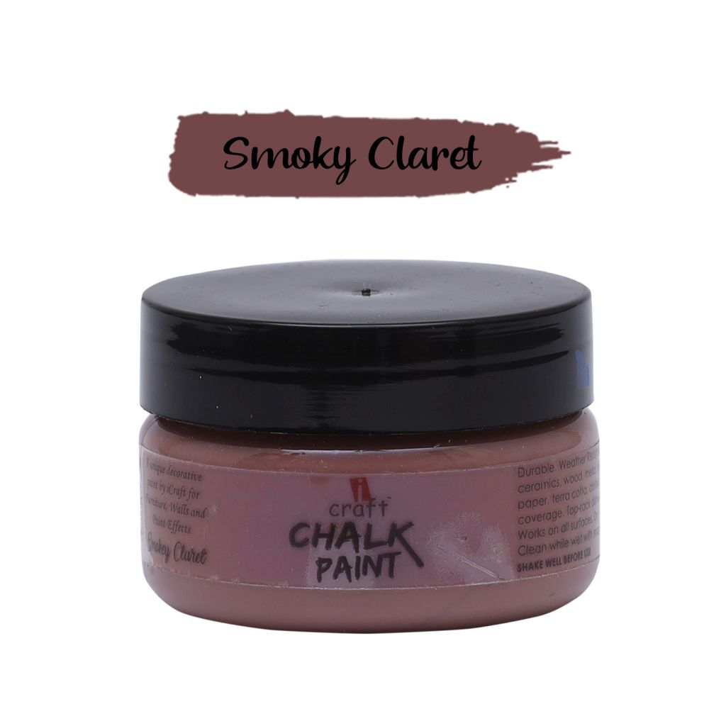 iCraft Chalk Paint Smokey Claret - Jar of 50 ML