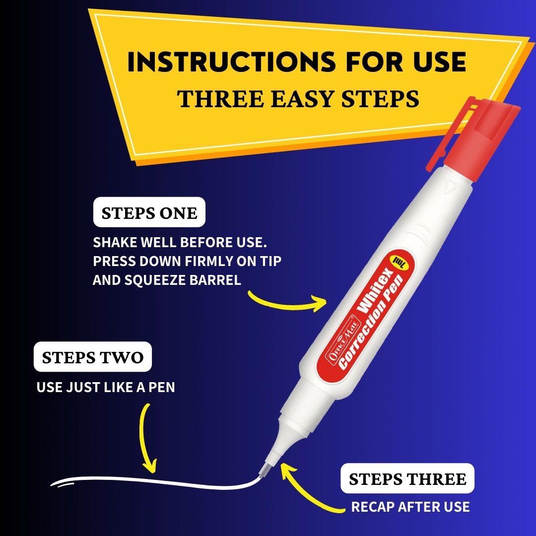 Soni Officemate Correction Pen Metal Tip 7 ml - Pack of 2