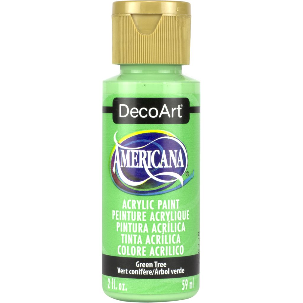 DecoArt Americana Matte Acrylic Paint - 59 ML (2 Oz) Bottle - Green Tree (349)