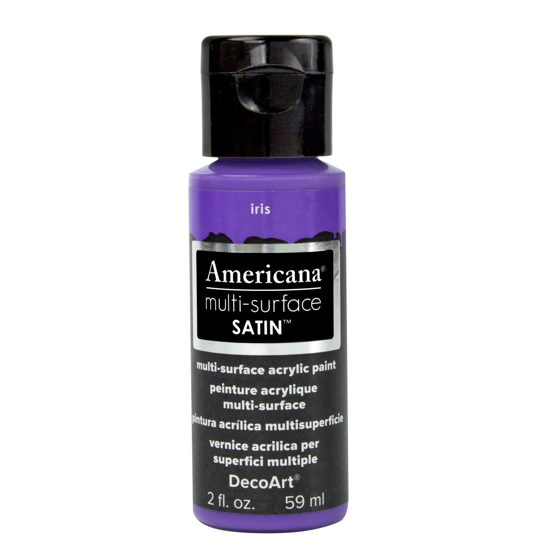 DecoArt Americana Multi Surface Satin Acrylic Paint - 59 ML (2 Oz) - Iris (531)