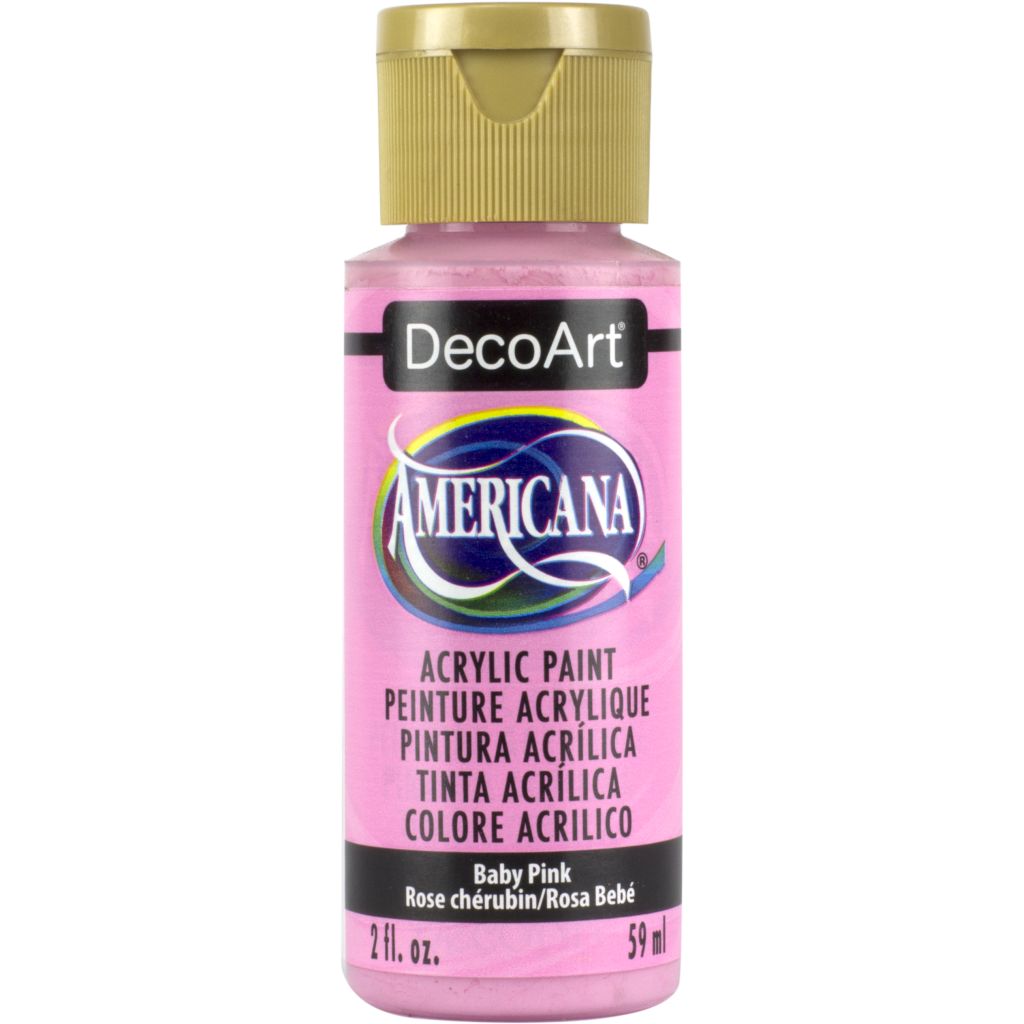 DecoArt Americana Matte Acrylic Paint - 59 ML (2 Oz) Bottle - Baby Pink (O31)