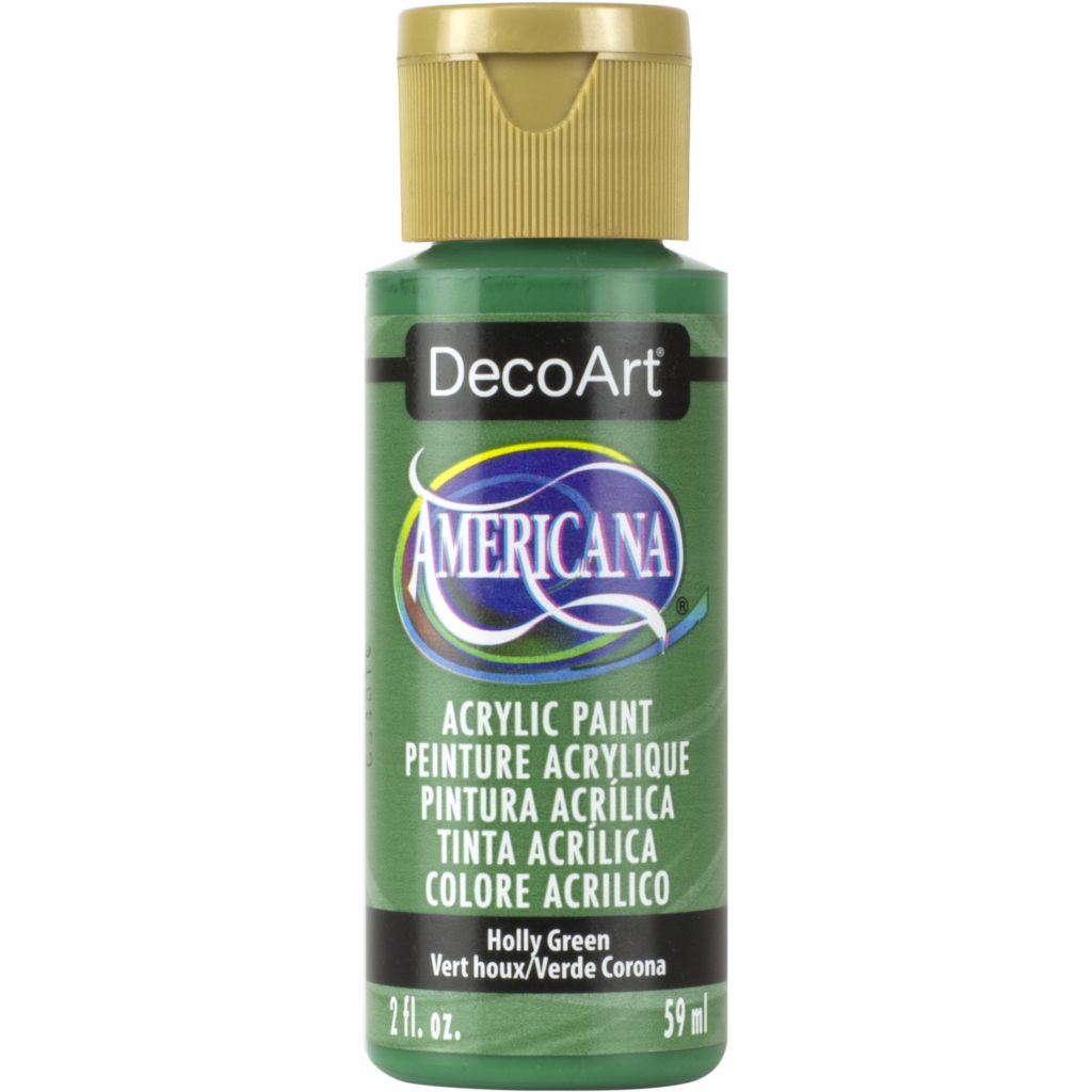 DecoArt Americana Matte Acrylic Paint - 59 ML (2 Oz) Bottle - Holly Green (O48)