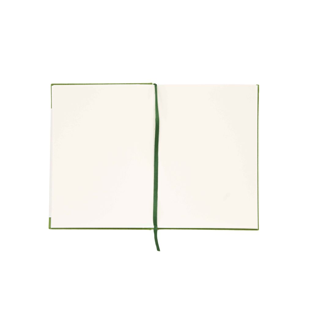 Scholar Artists' Sketch Book Décor - A5 (14.8 cm x 21 cm or 5.8 in x 8.3 in) Natural White Medium 150 GSM, Cloth Finish Green Cover Journal of 56 Sheets