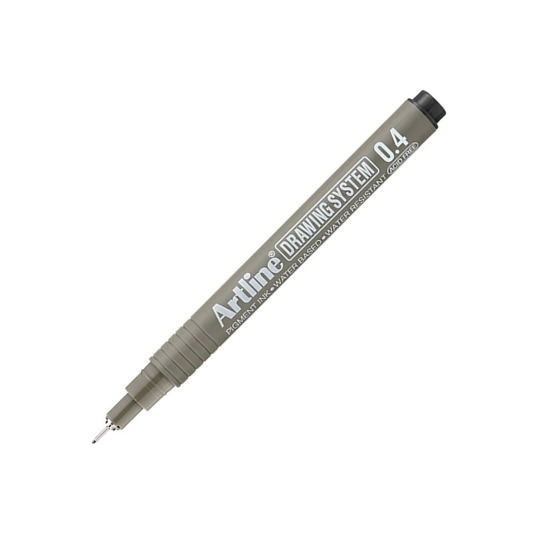 Artline Technical Drawing Pen - Water-Based Pigment Ink - Black - 0.4 MM