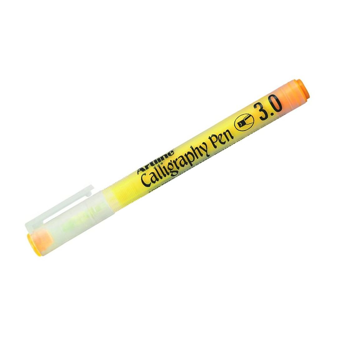 Artline Pastel Calligraphy Pen - Fiber Tip - Yellow - 3.0 MM