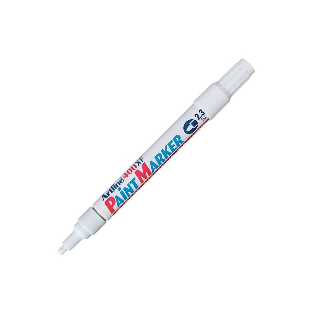 Artline EK 400 XF Paint Marker - Bullet Tip - White - 2.3 MM