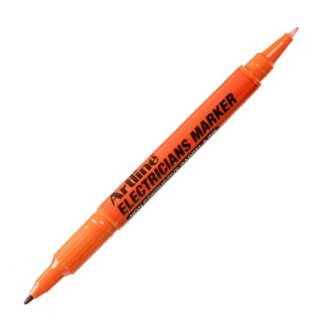 Artline EKPR-ELFT Electricians Marker - Twin-Tip - Non-Conductive Ink - Orange - 0.4 - 1.0 MM