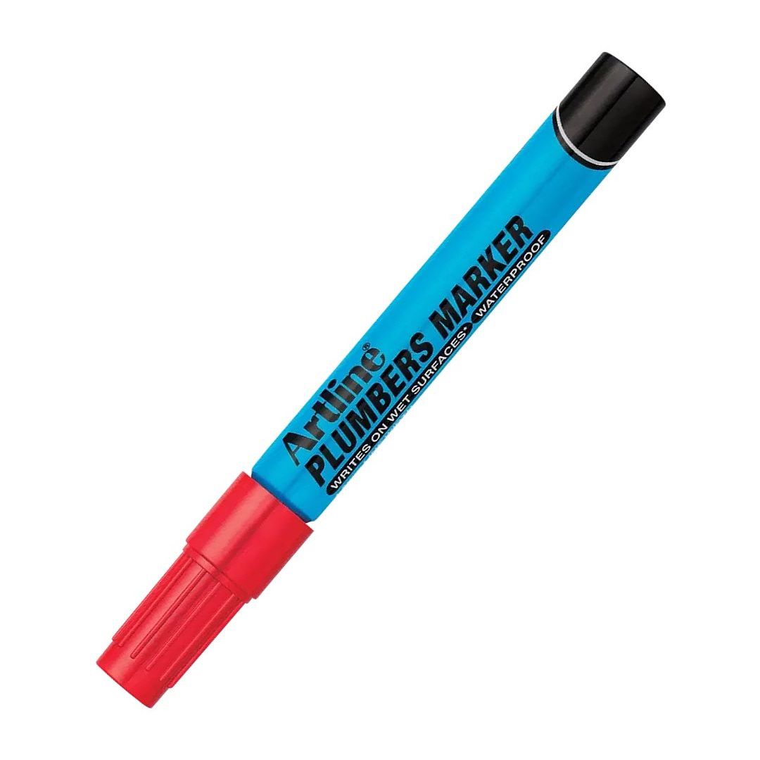 Artline EKPR-PLM Plumber Marker - Bullet Tip - Waterproof - Red - 1.5 MM