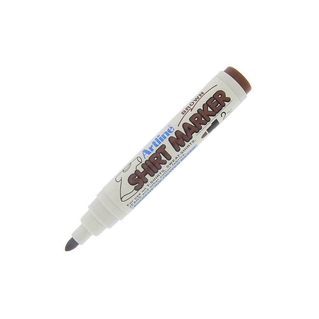 Artline EKT2 T-Shirt Marker - Bullet Tip - Brown - 2MM