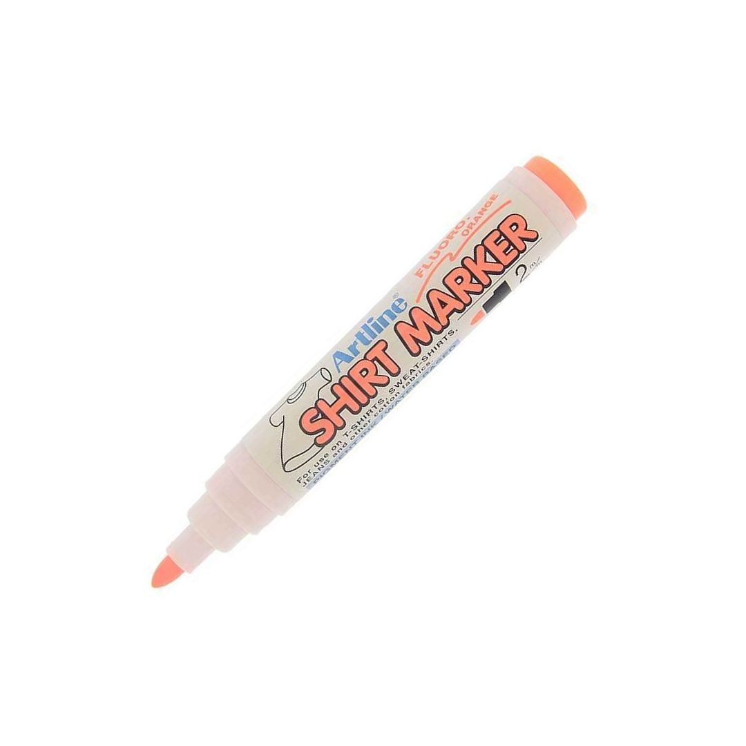 Artline EKT2 T-Shirt Marker - Bullet Tip - Fluro. Orange - 2MM