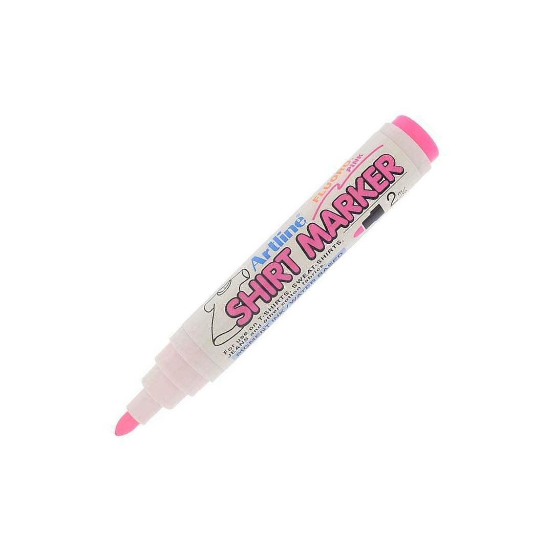 Artline EKT2 T-Shirt Marker - Bullet Tip - Fluro. Pink - 2MM