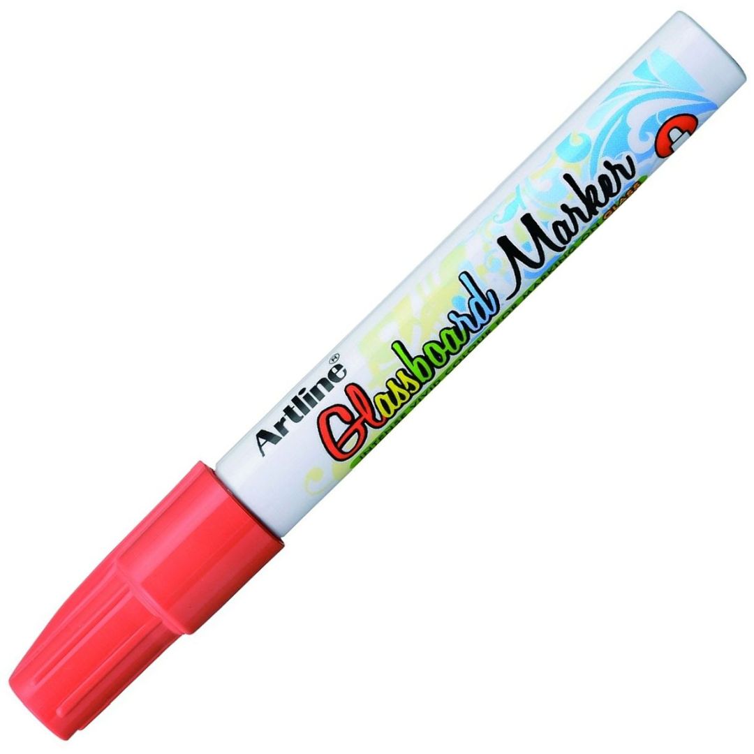 Artline EPG-4 Glassboard Marker - Bullet Tip - Water-based Pigment Ink - Fluro. Orange - 2 MM