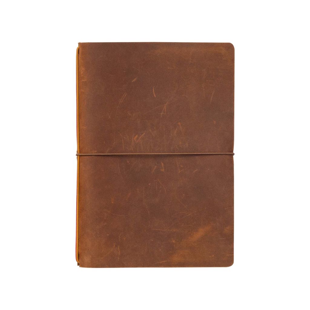 Endless Explorer Refillable Leather Journal Brown with Storyboard Large Notebook - Regalia Paper - 80 GSM Dotted (8.1 x 5.7