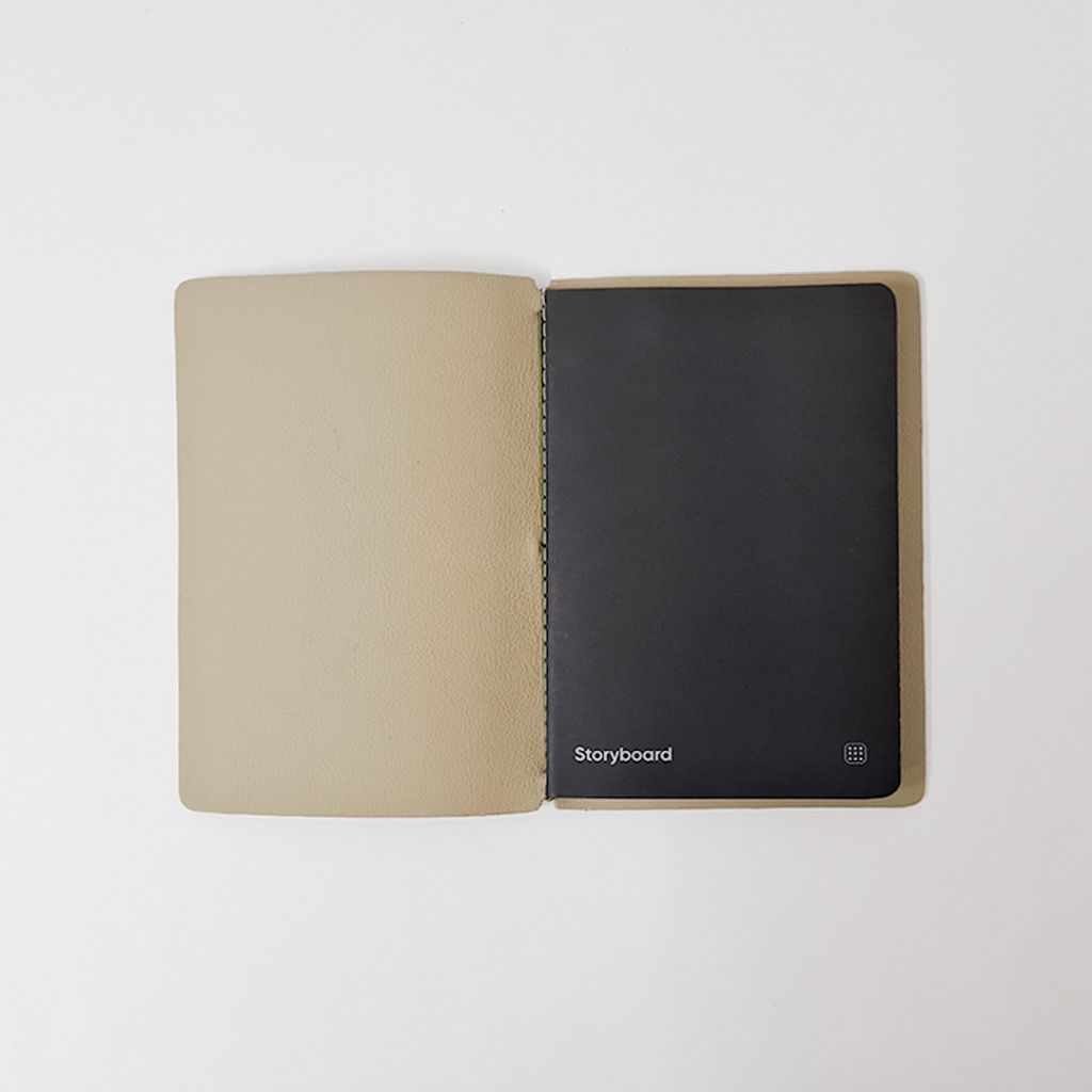 Endless Explorer Refillable Leather Journal Beige with Storyboard Large Notebook - Regalia Paper - 80 GSM Dotted (8.1 x 5.7