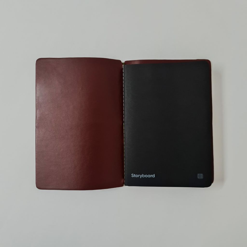 Endless Explorer Refillable Leather Journal Maroon with Storyboard Large Notebook - Regalia Paper - 80 GSM Dotted (8.1 x 5.7